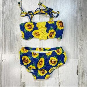 Girls Toddler Sunflower Ruffled Swimsuit Bikini 18 mos-24 mos